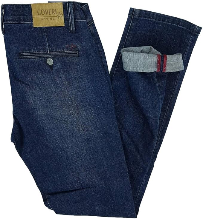 Men's mid blue jeans america pocket