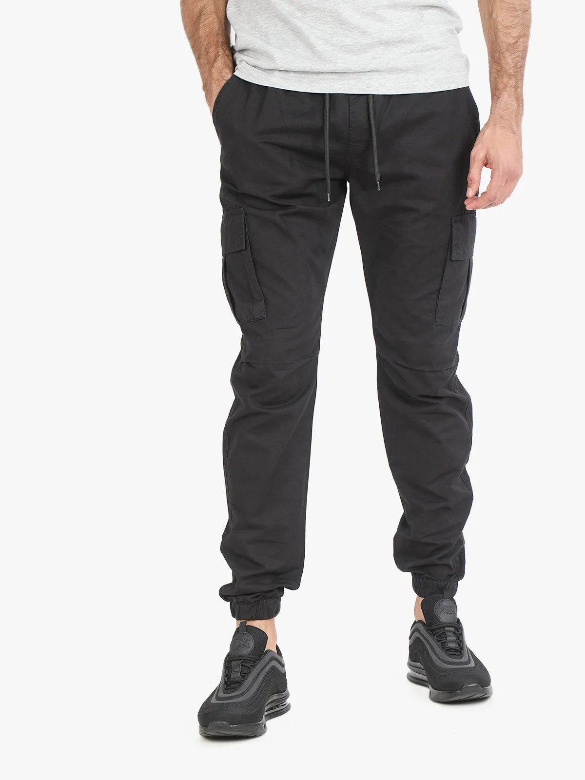 Men's grey cargo trousers
