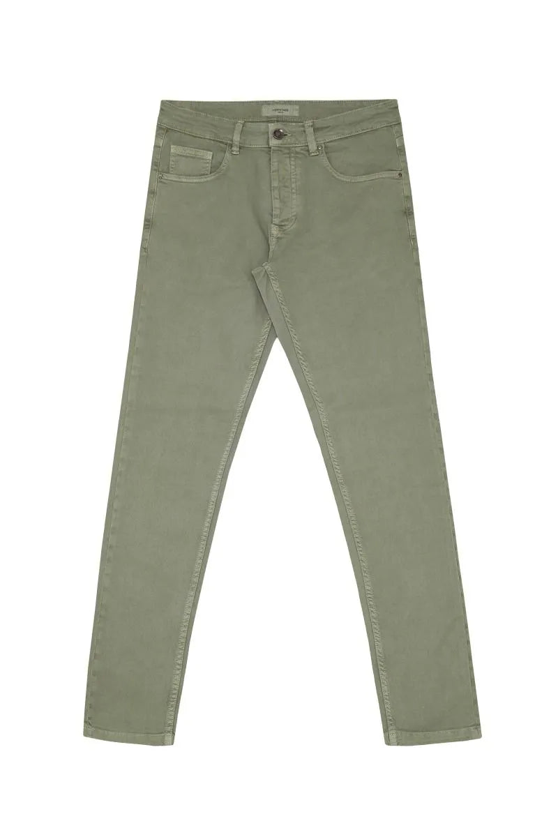 Men's green relaxed fit jeans