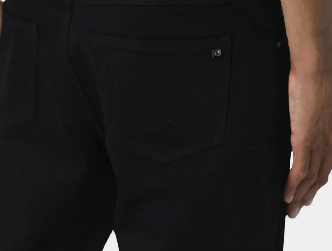 Men's black boot cut jeans