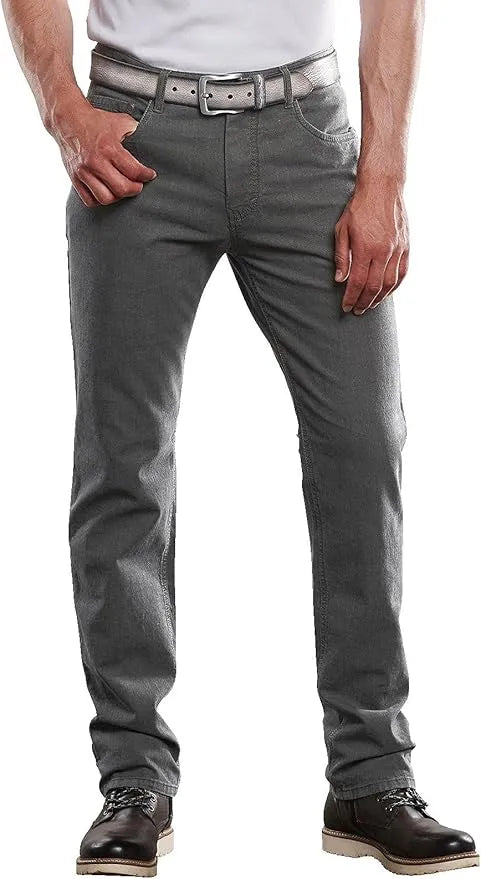 Men's grey straight fit jeans