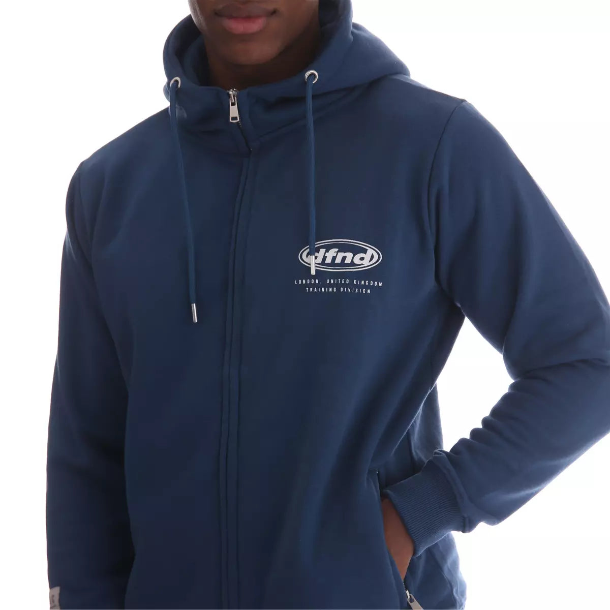 Men's blue zip up hoodie