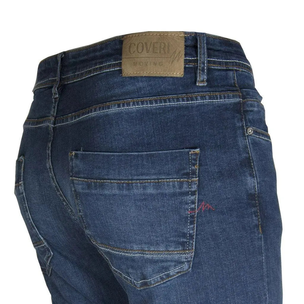 Men's dark blue slim fit jeans