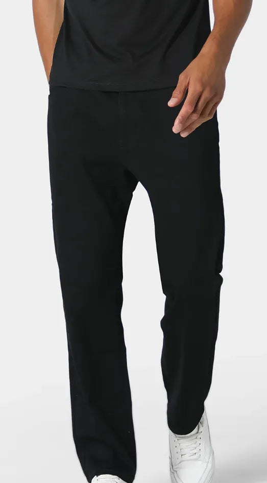 Men's black boot cut jeans