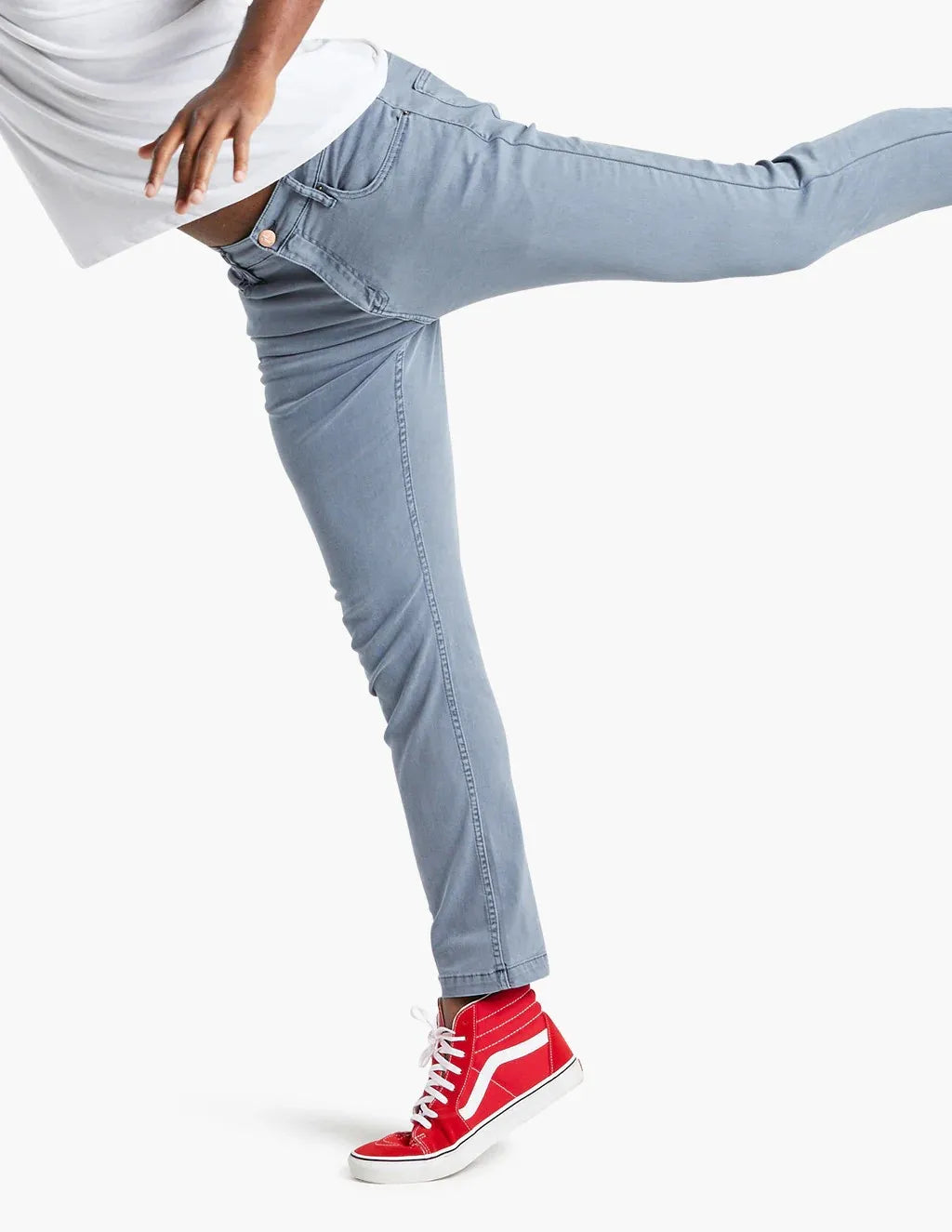 Men's light bluish grey slim fit jeans