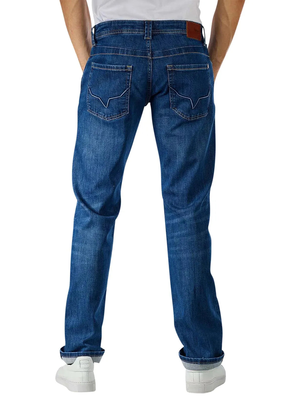 Men's dark blue skinny fit jeans