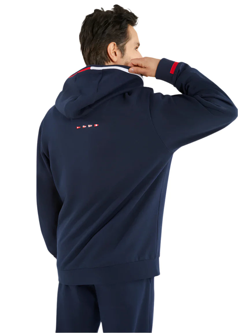Men's navy blue plus size hoodie
