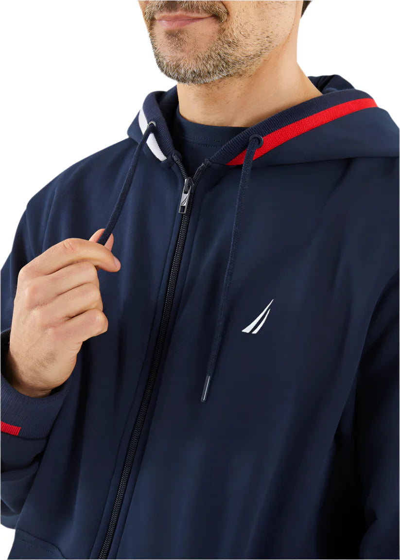 Men's navy blue plus size hoodie