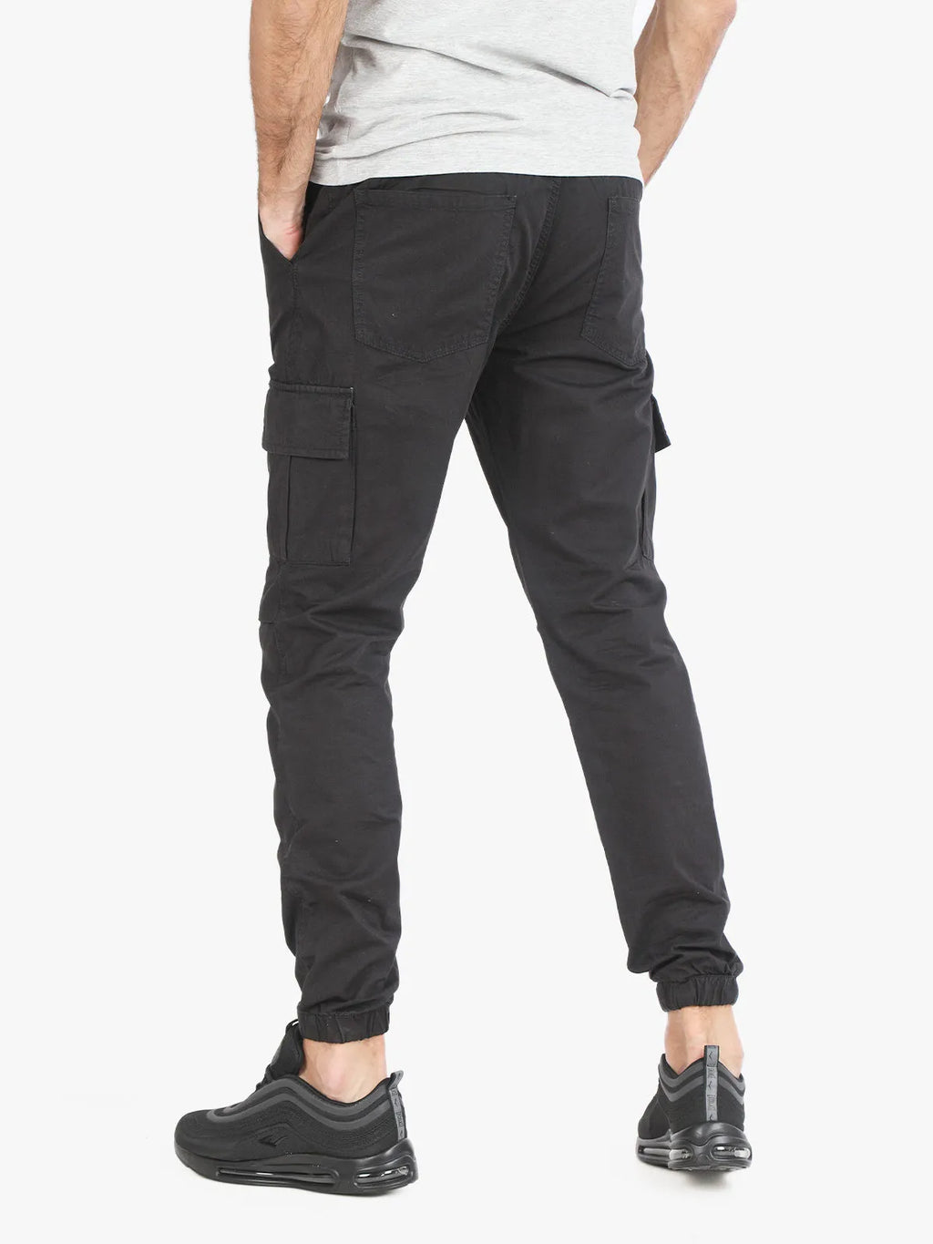 Men's grey cargo trousers