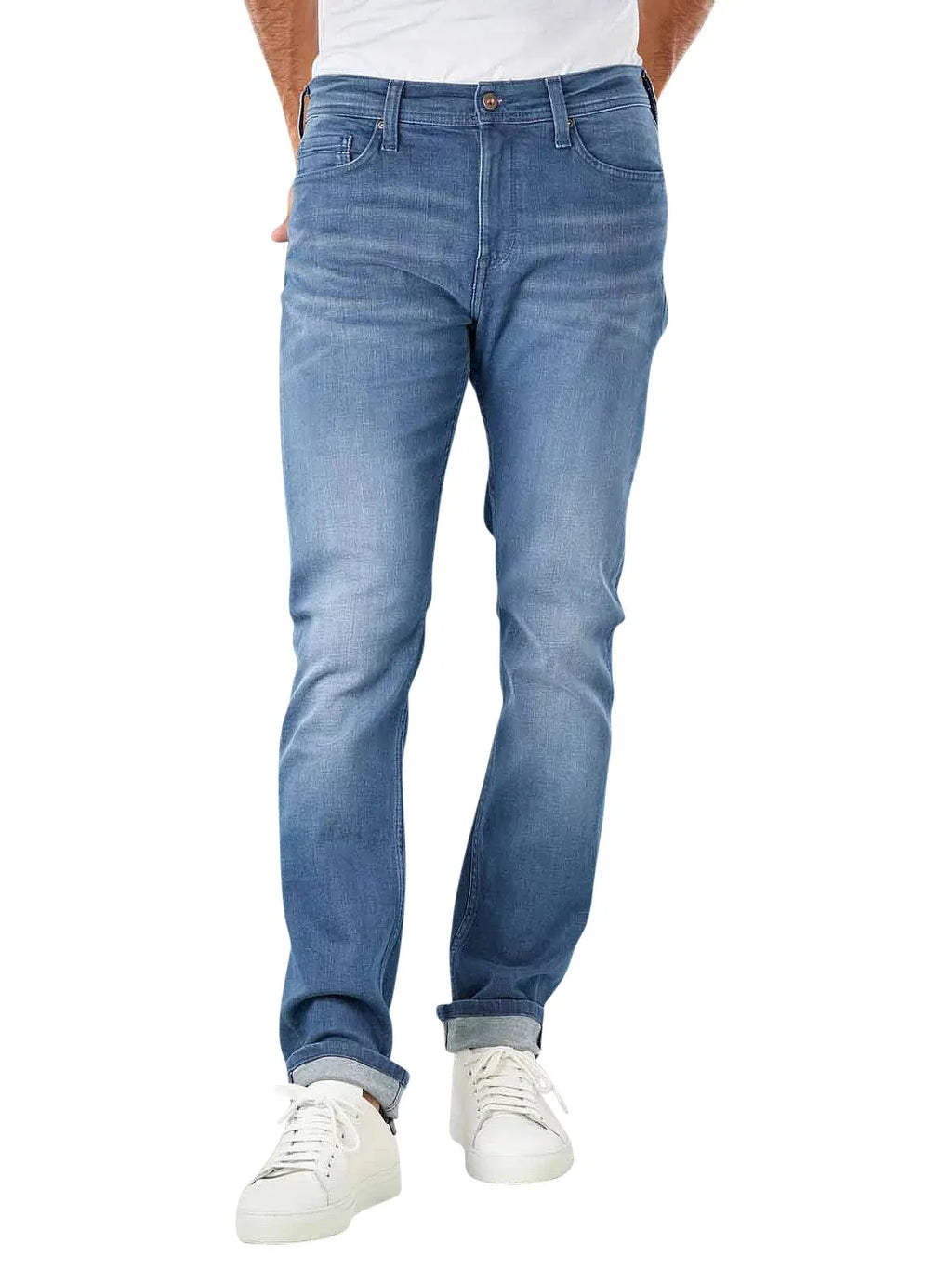 Men's dark blue slim fit jeans