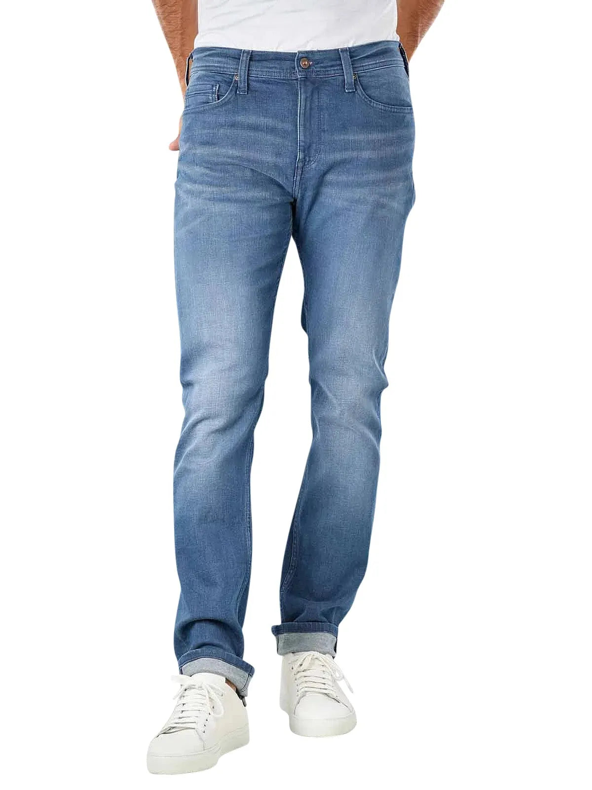 Men's dark blue slim fit jeans