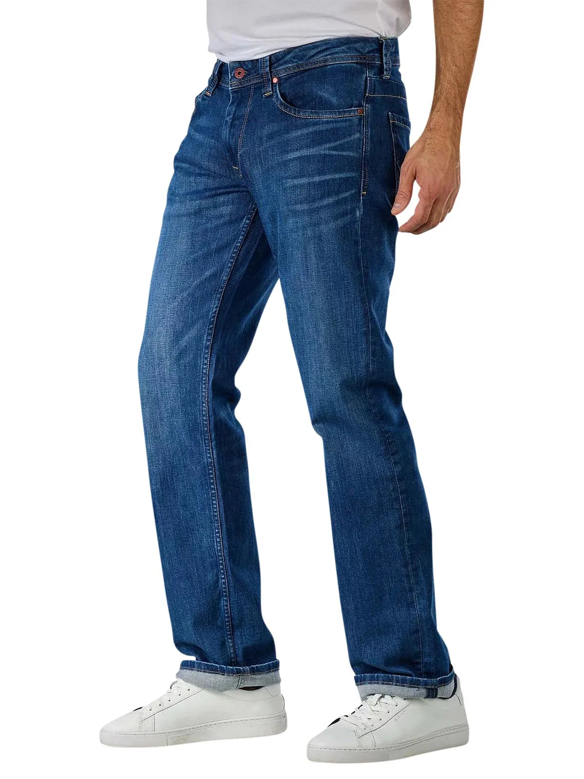 Men's dark blue skinny fit jeans