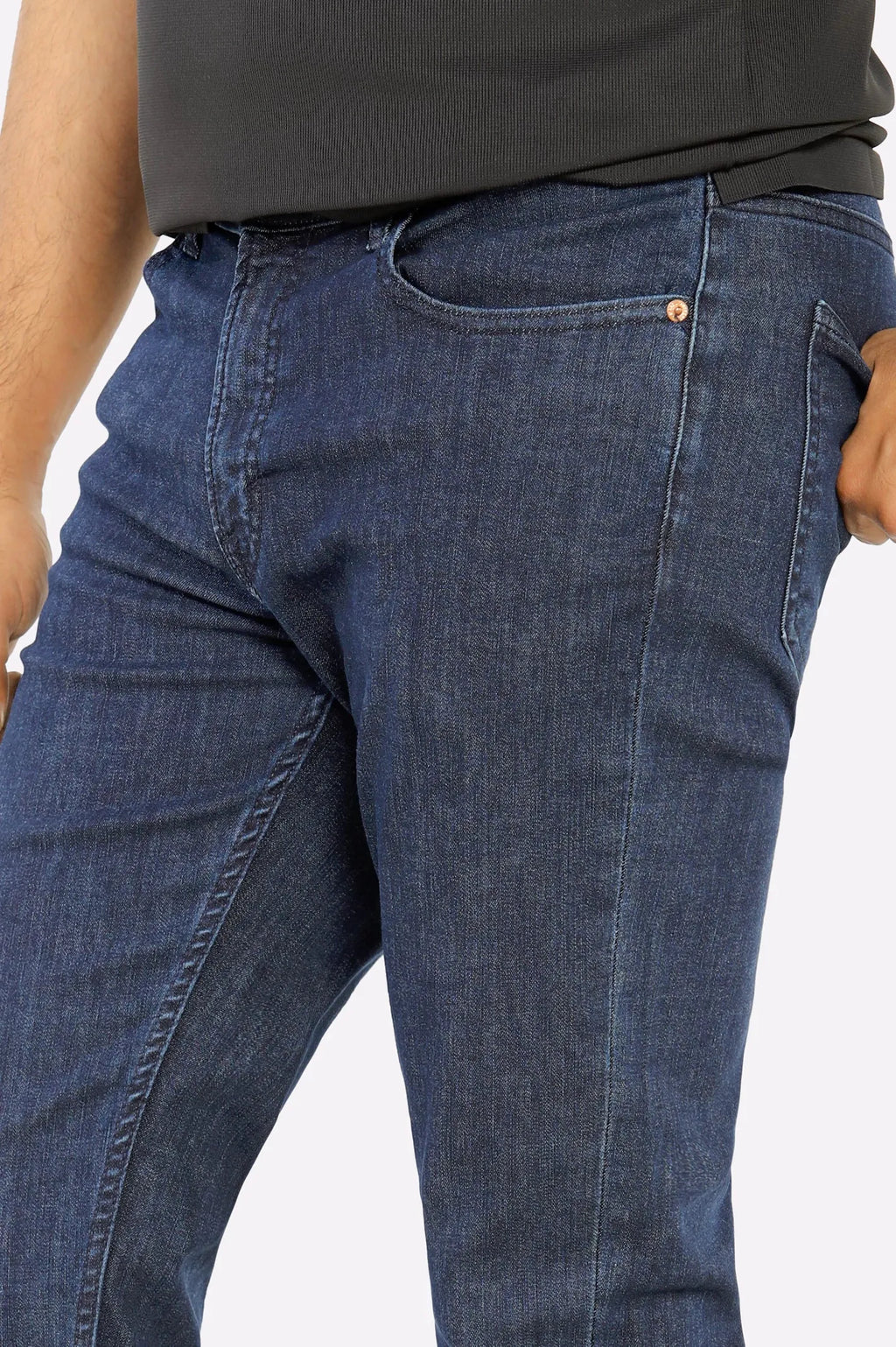 Men's mid blue slim fit jeans