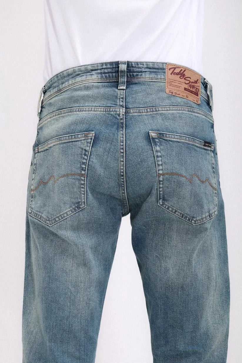 Men's light blue regular jeans